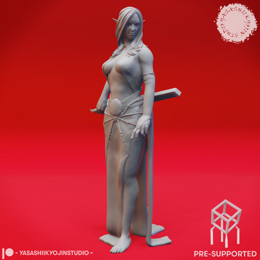 Drow Priestess - Tabletop Miniature (Pre-Supported)