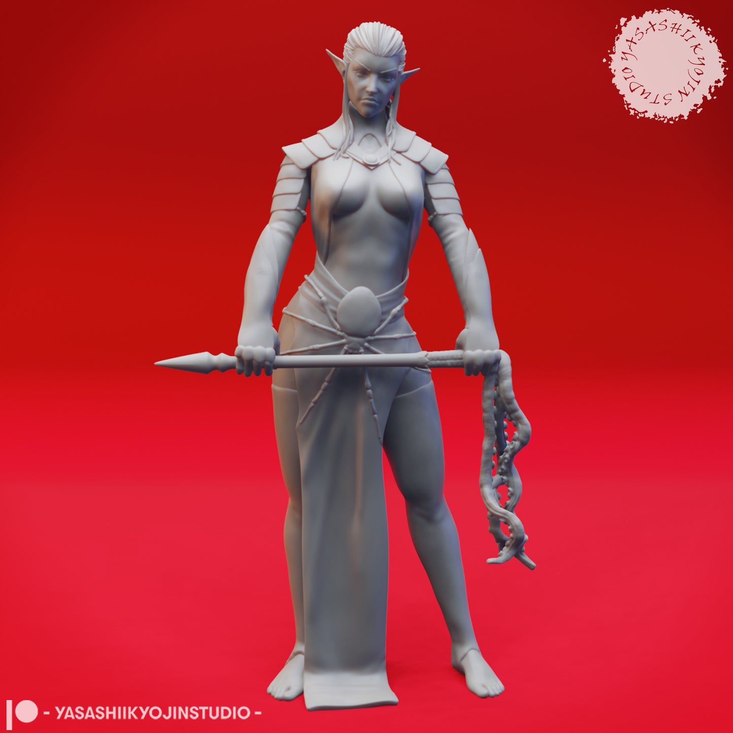 Drow High Priestess - Tabletop Miniature (Pre-Supported)
