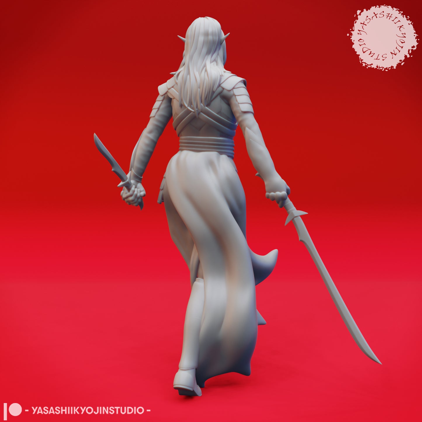 Drow - Assassin - 3D Printed Mini for Tabletop Gaming, Dungeons and Dragons, Pathfinder, Kings of War and other RPG's