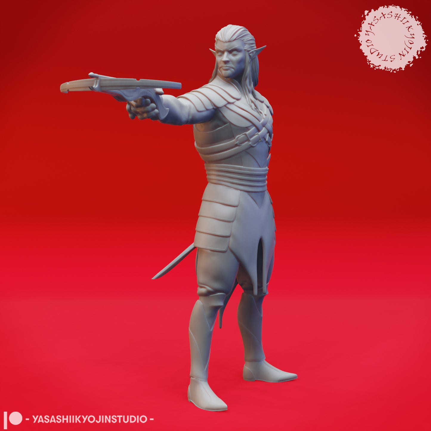 Drow - Crossbow - 3D Printed Mini for Tabletop Gaming, Dungeons and Dragons, Pathfinder, Kings of War and other RPG's