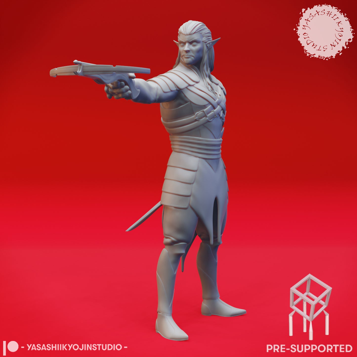 Drow Crossbow - Tabletop Miniature (Pre-Supported)