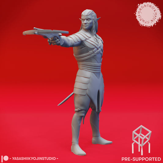 Drow Crossbow - Tabletop Miniature (Pre-Supported)