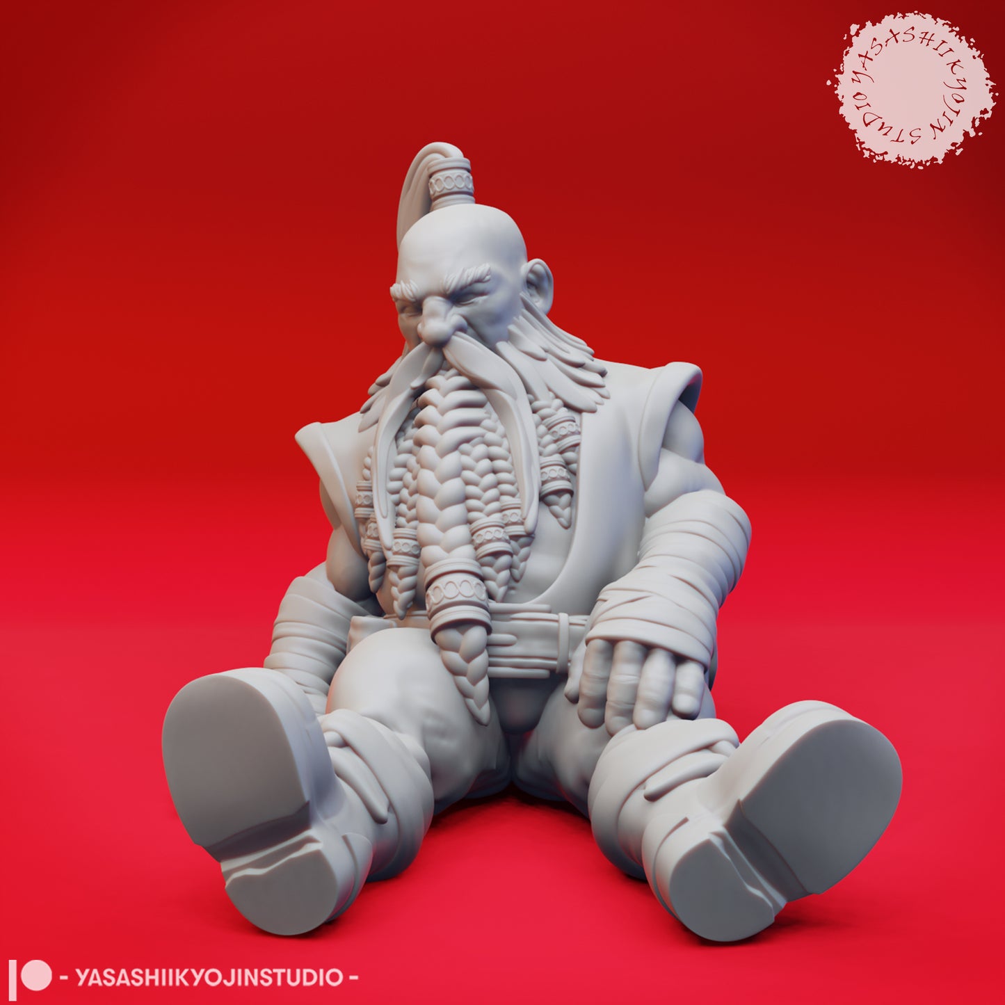 Dwarf - Tharden Rockseeker Defeated - 3D Printed Mini for Tabletop Gaming, Dungeons and Dragons, Pathfinder, Kings of War and other RPG's