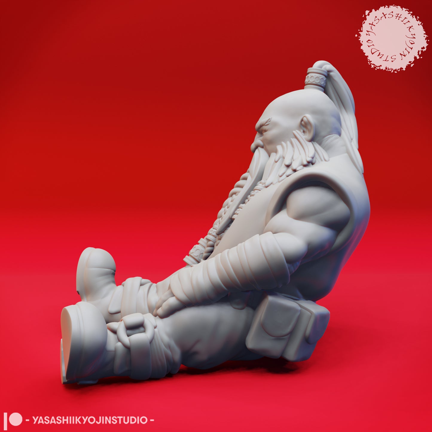 Dwarf - Tharden Rockseeker Defeated - 3D Printed Mini for Tabletop Gaming, Dungeons and Dragons, Pathfinder, Kings of War and other RPG's