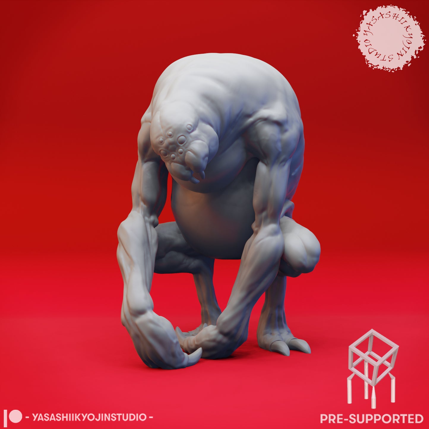 Ettercap - Crouching - Tabletop Miniature (Pre-Supported STL)