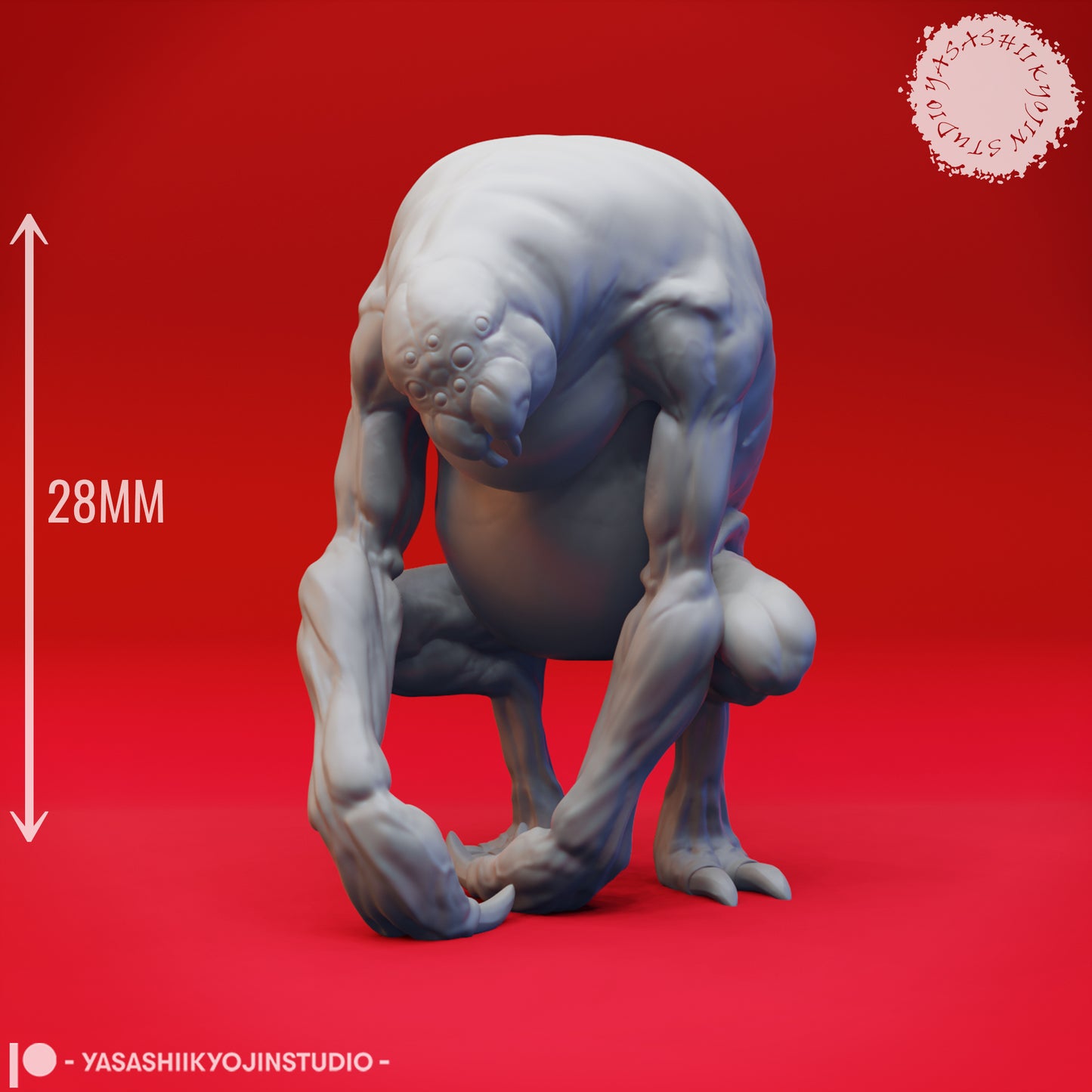 Ettercap - Crouching - Tabletop Miniature (Pre-Supported STL)