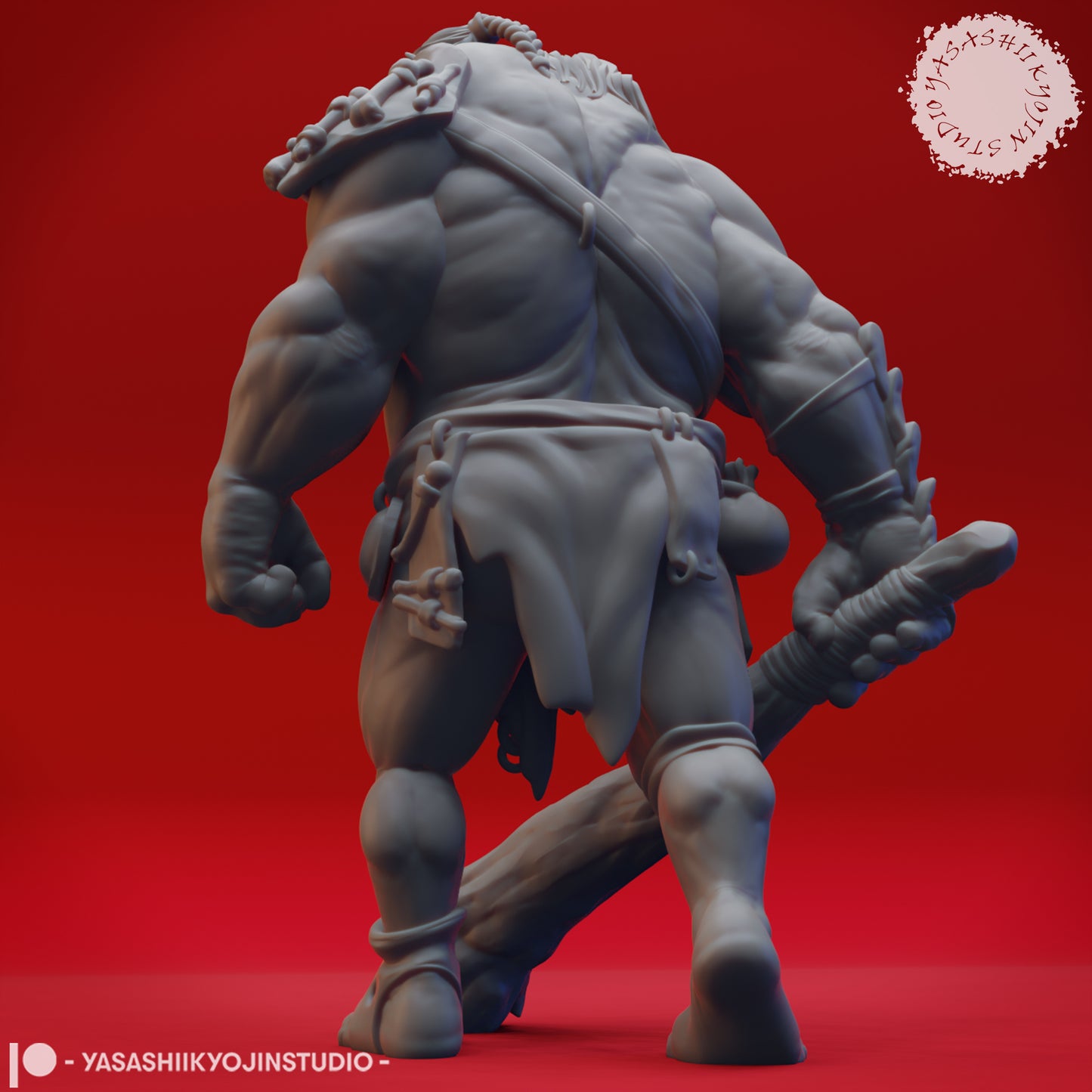 Ettin - 3D Printed Mini for Tabletop Gaming, Dungeons and Dragons, Pathfinder, Kings of War and other RPG's