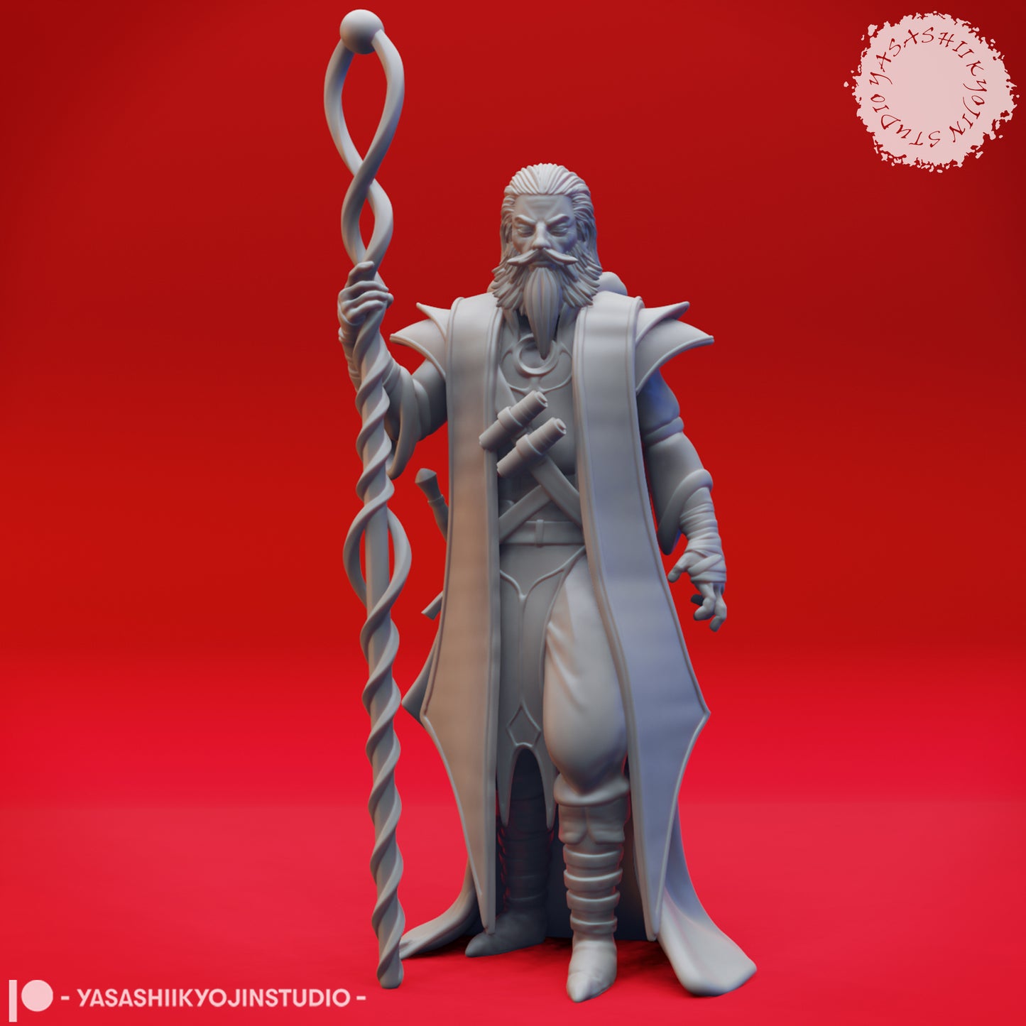 Evil Mage - NPC - 3D Printed Mini for Tabletop Gaming, Dungeons and Dragons, Pathfinder, Kings of War and other RPG's