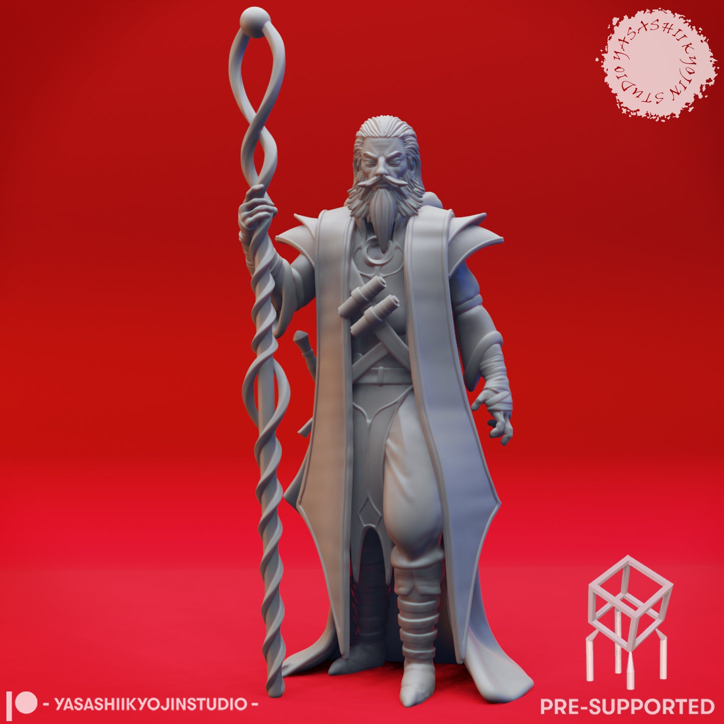 Evil Mage - Tabletop Miniature (Pre-Supported)