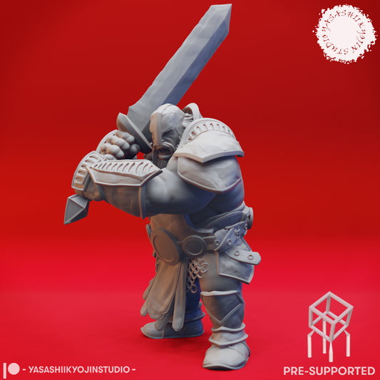 Fire Giant - Attacking - Tabletop Miniature (Pre-Supported STL)