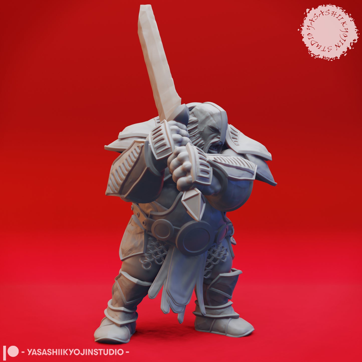Fire Giant - Attacking - Tabletop Miniature (Pre-Supported STL)