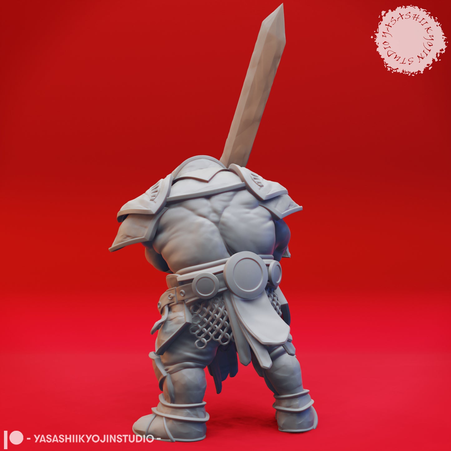 Fire Giant - Attacking - Tabletop Miniature (Pre-Supported STL)