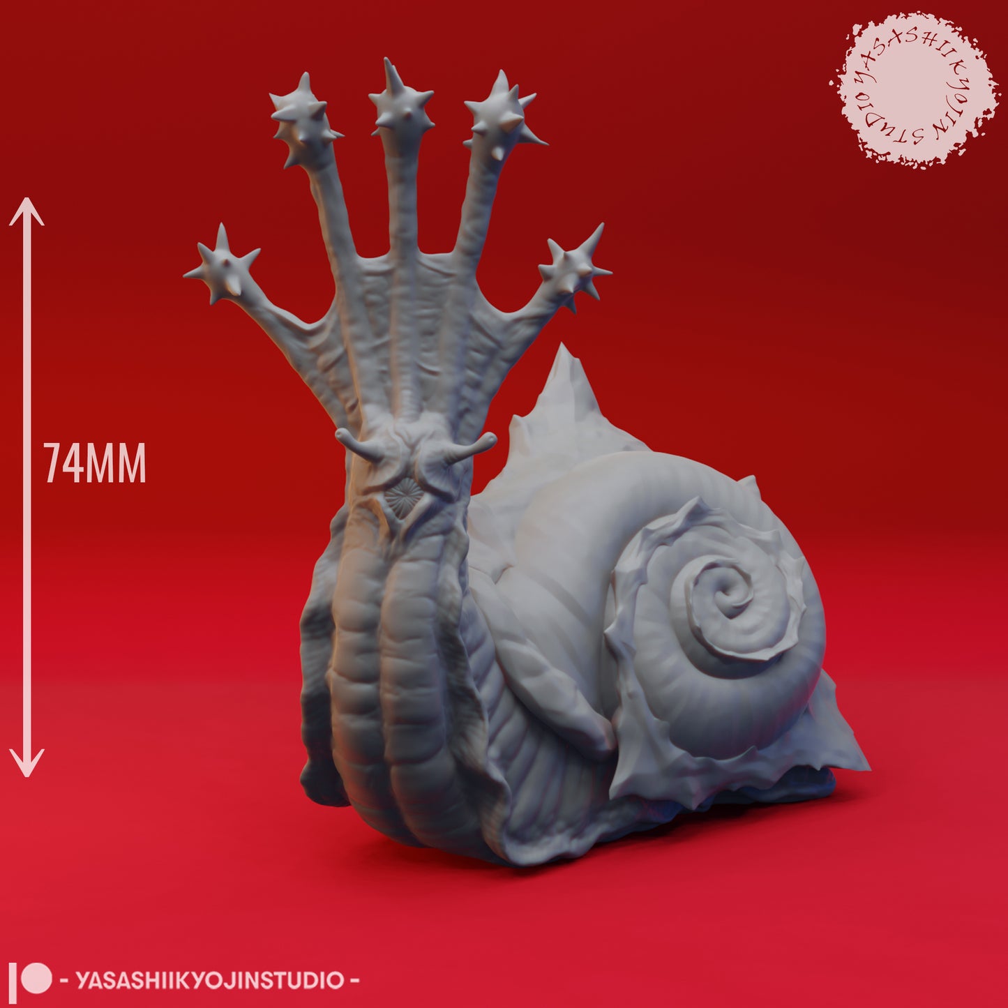 Flail Snail - 3D Printed Mini for Tabletop Gaming, Dungeons and Dragons, Pathfinder, Kings of War and other RPG's