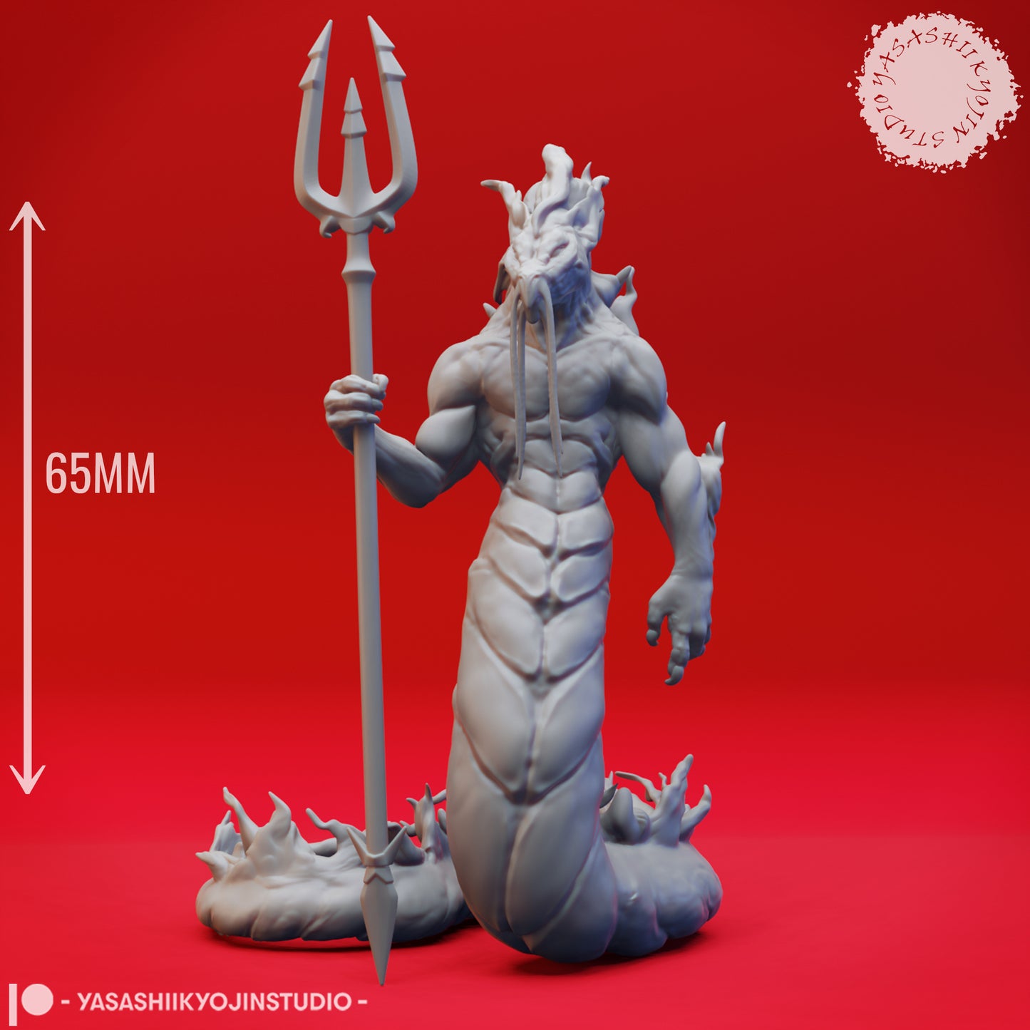 Flame Salamander - Guard - Tabletop Miniature STL