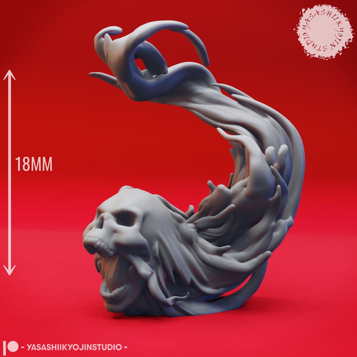 Flameskulls - Bundle - 3D Printed Mini for Tabletop Gaming, Dungeons and Dragons, Pathfinder, Kings of War and other RPG's