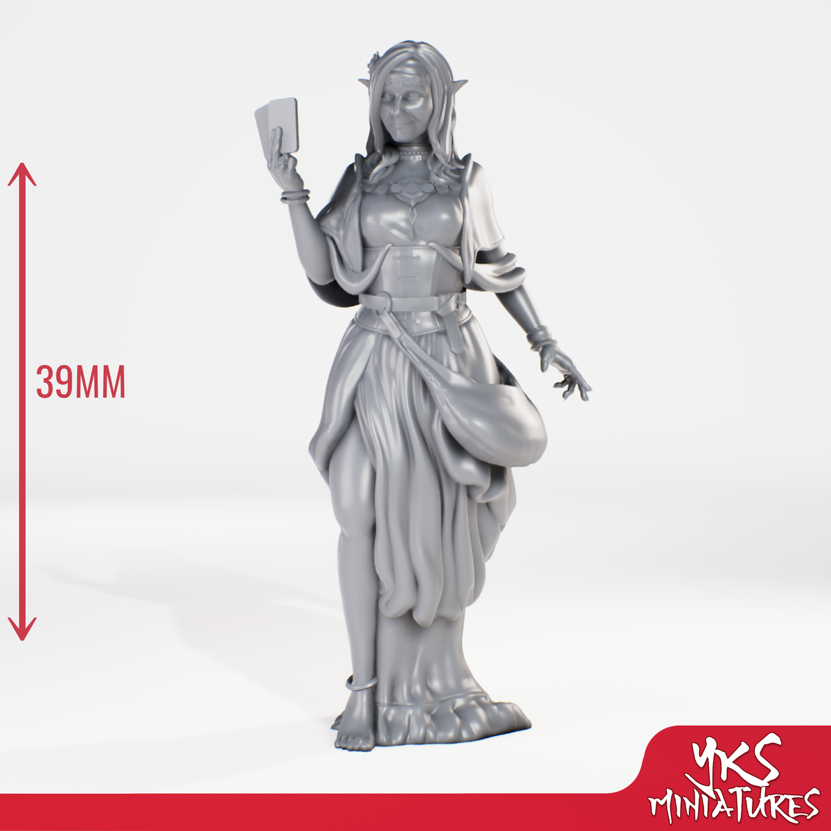 Fortune Teller - NPC - 3D Printed Mini for Tabletop Gaming, Dungeons and Dragons, Pathfinder, Kings of War and other RPG's