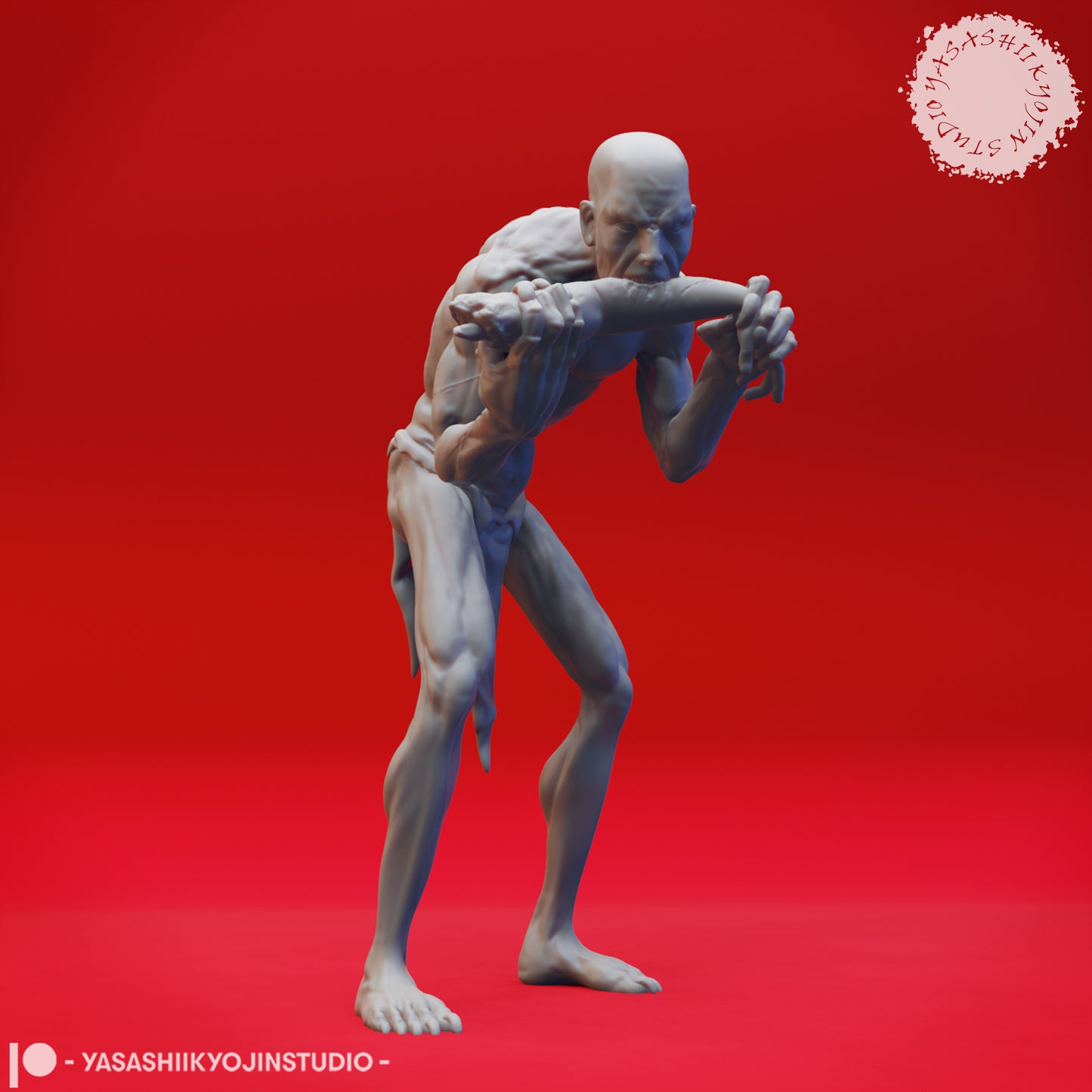 Ghoul - Hungry - 3D Printed Mini for Tabletop Gaming, Dungeons and Dragons, Pathfinder, Kings of War and other RPG's