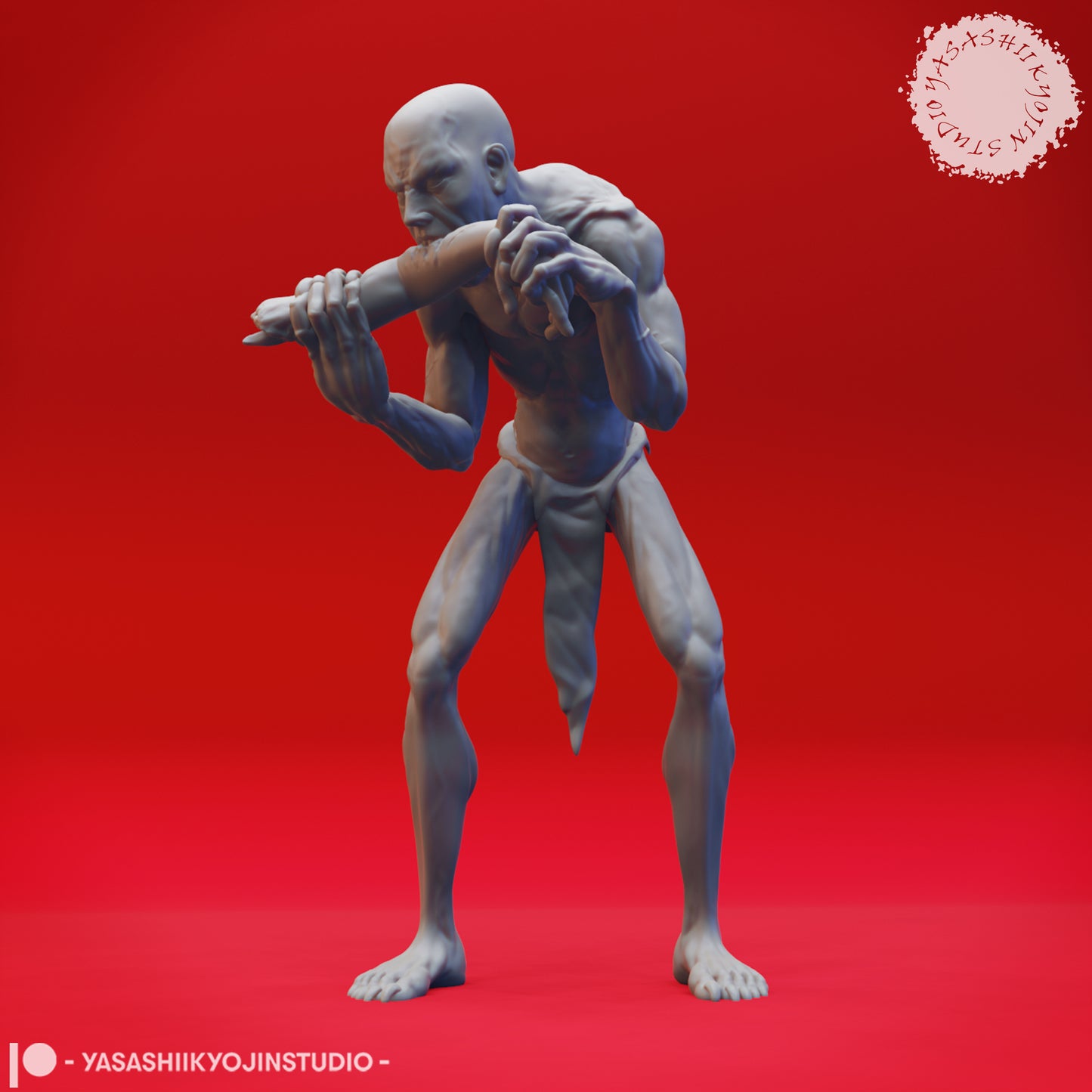 Ghoul - Hungry - 3D Printed Mini for Tabletop Gaming, Dungeons and Dragons, Pathfinder, Kings of War and other RPG's