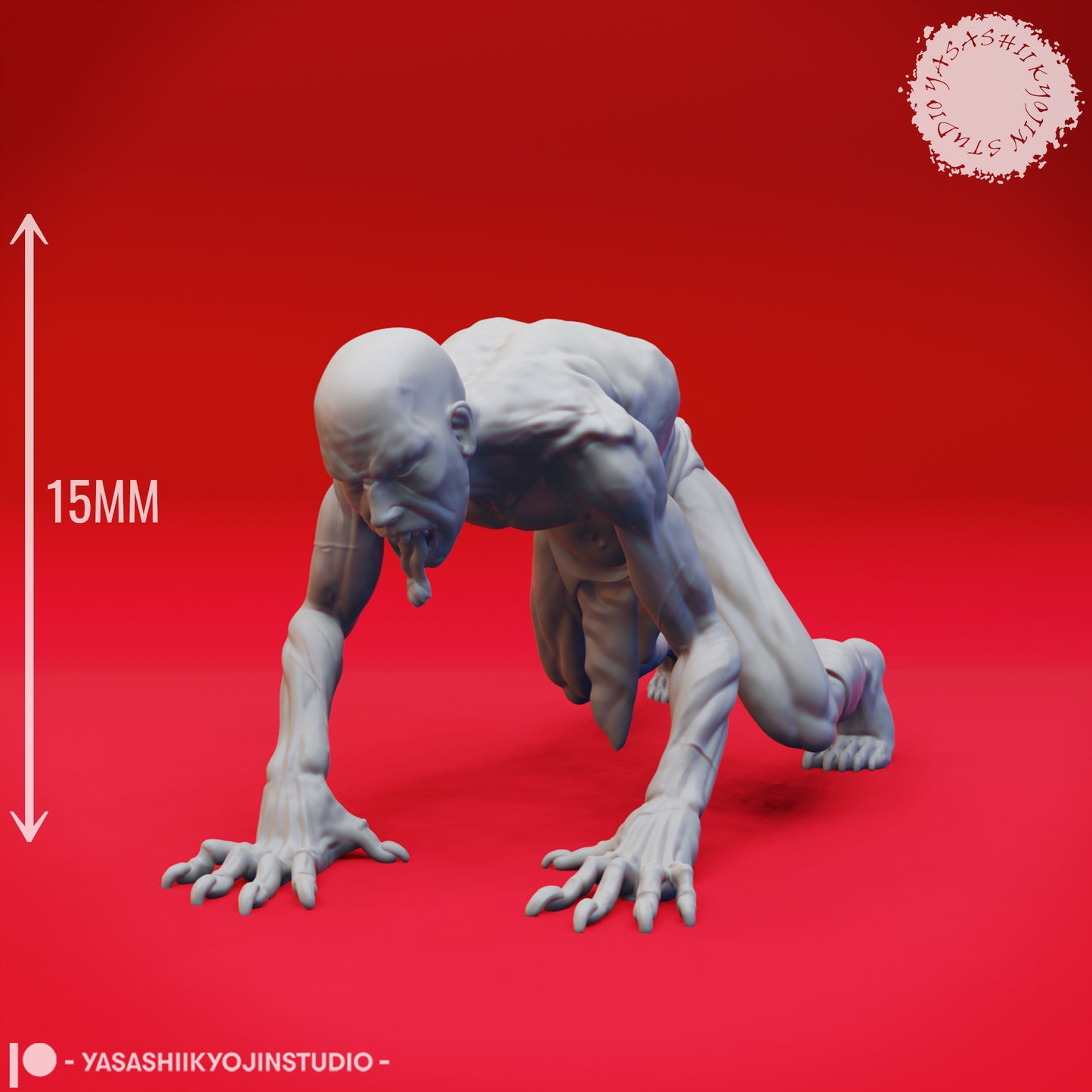 Ghoul Mob - Bundle - 3D Printed Mini for Tabletop Gaming, Dungeons and Dragons, Pathfinder, Kings of War and other RPG's