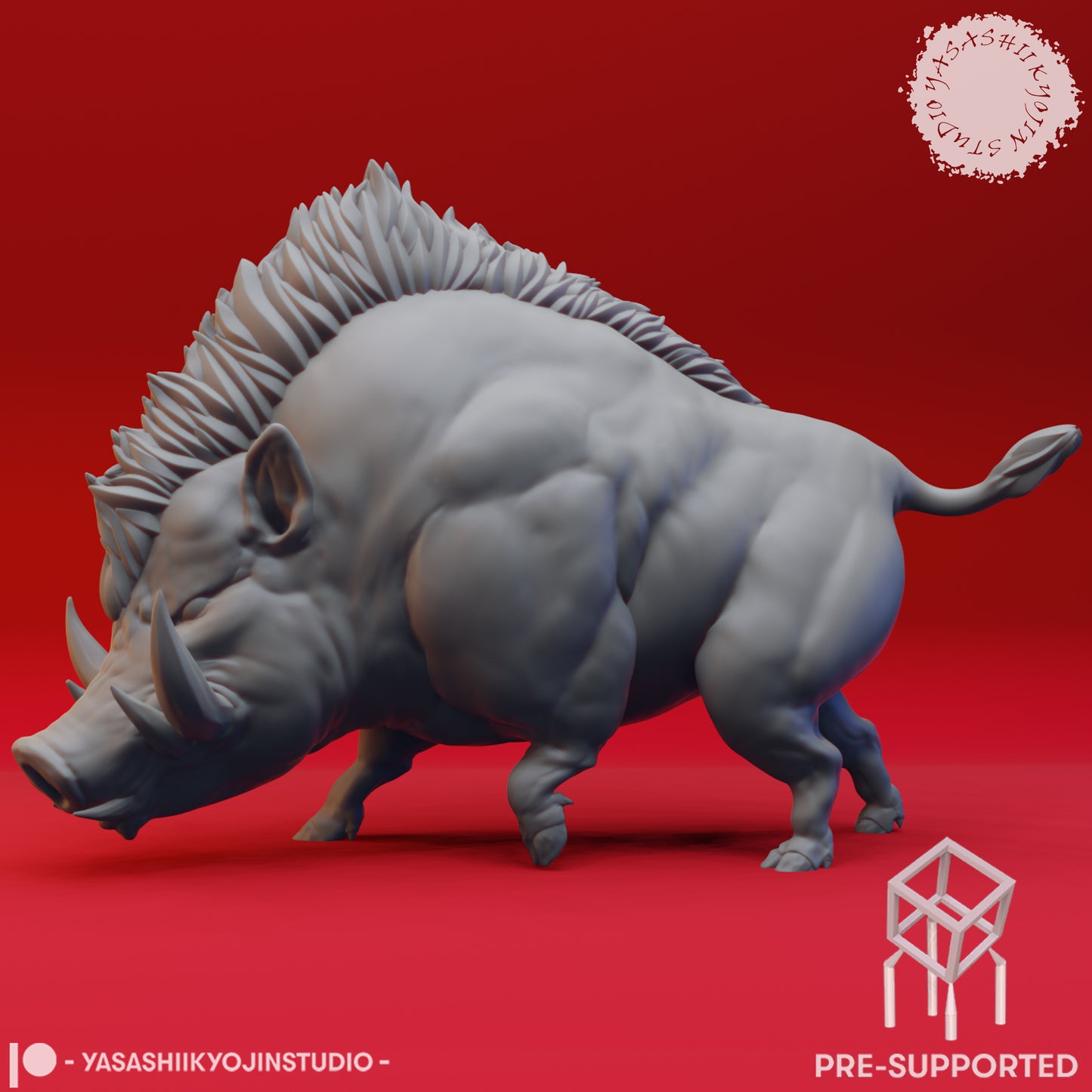Giant Boar - Tabletop Miniature (Pre-Supported STL)