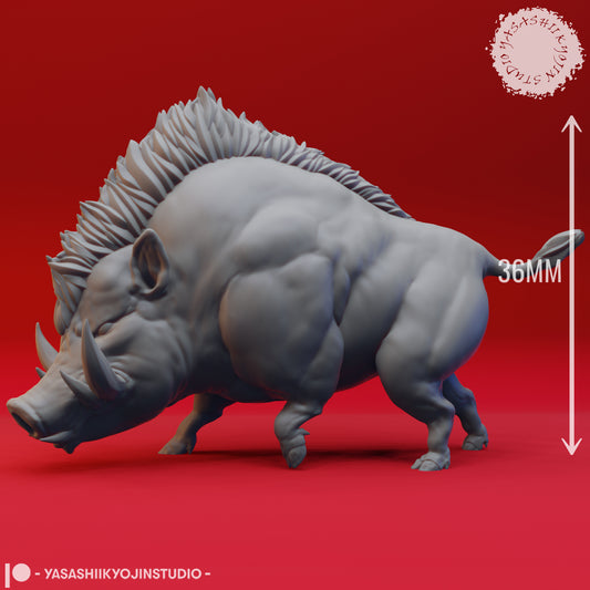 Giant Boar - 3D Printed Mini for Tabletop Gaming, Dungeons and Dragons, Pathfinder, Kings of War and other RPG's