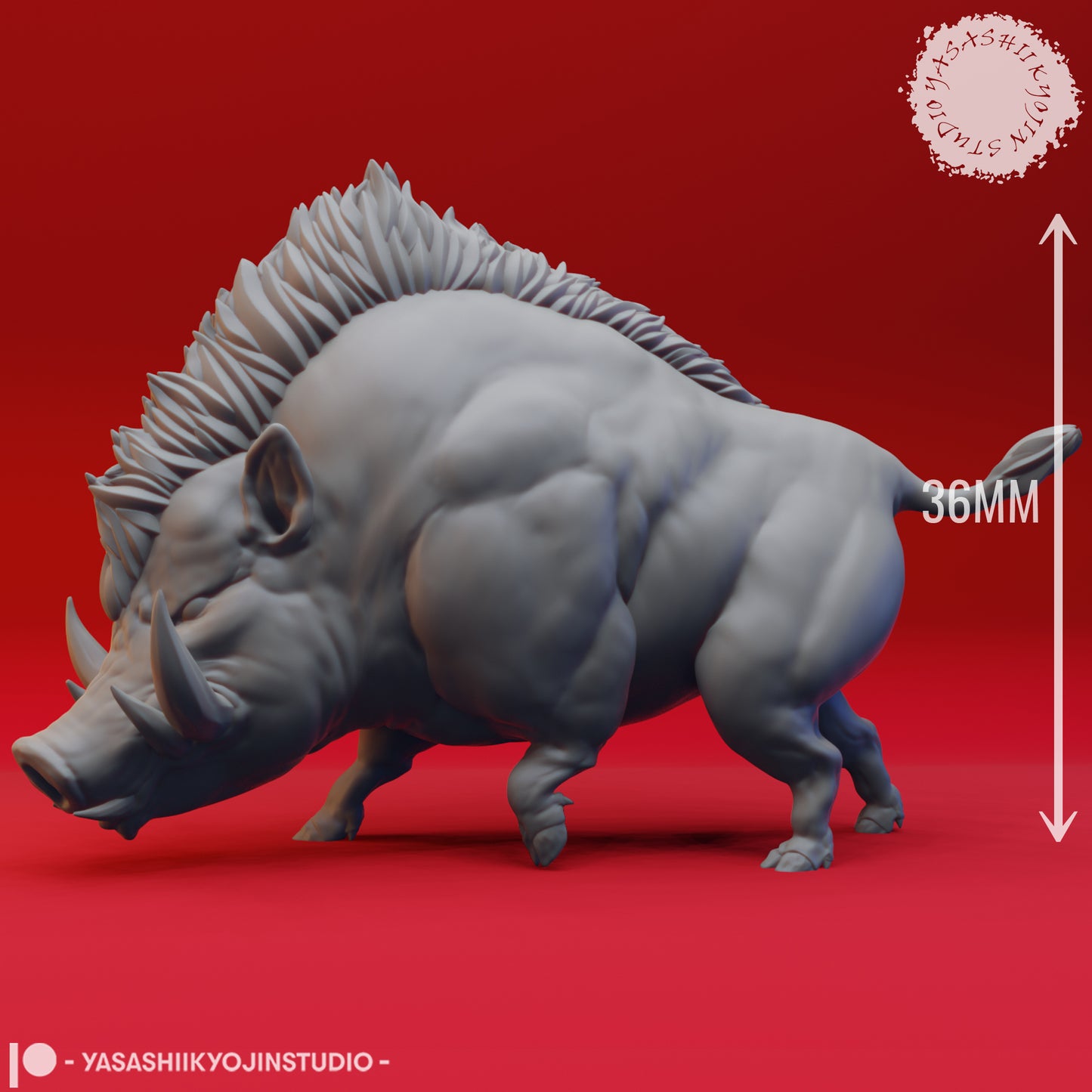 Giant Boar - Tabletop Miniature STL