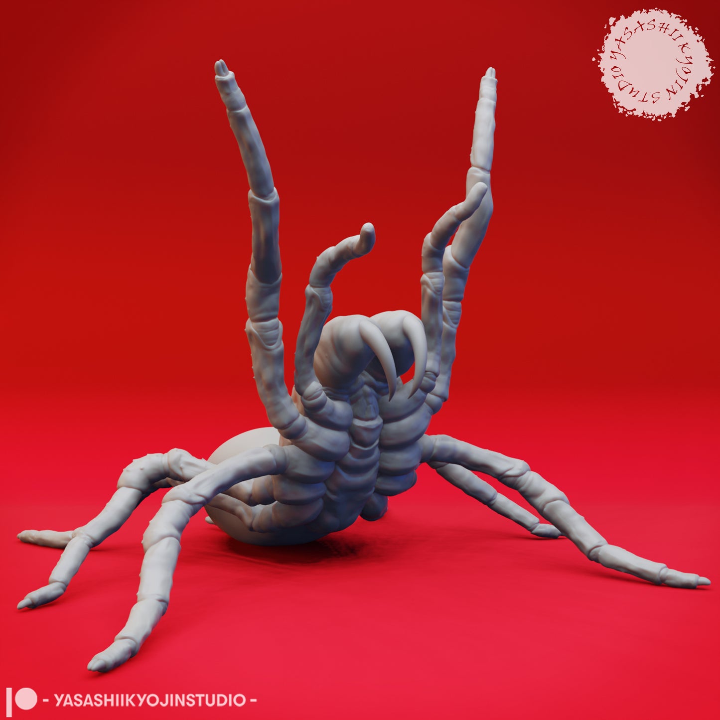 Giant Spider - Rearing - 3D Printed Mini for Tabletop Gaming, Dungeons and Dragons, Pathfinder, Kings of War and other RPG's