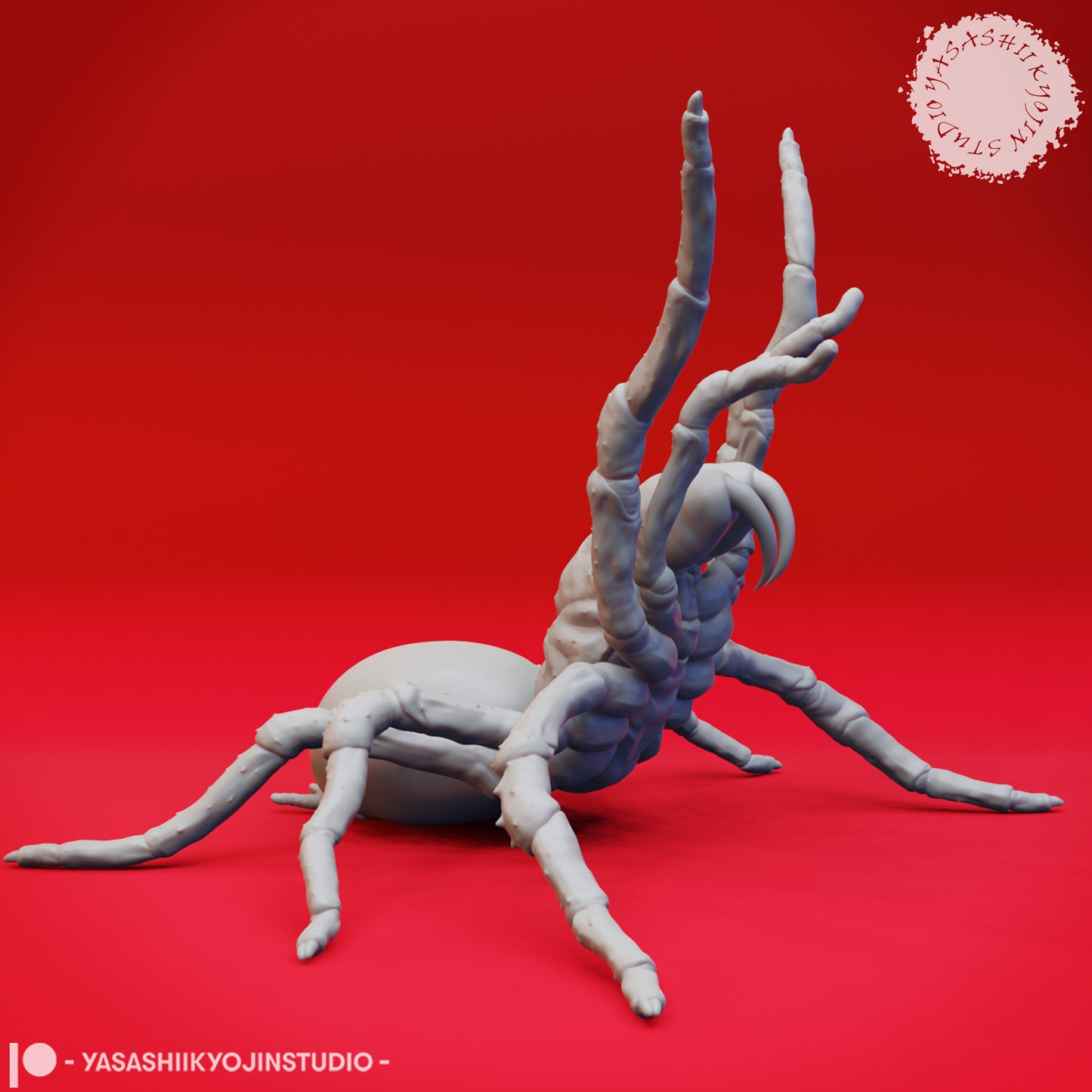 Giant Spider - Rearing - 3D Printed Mini for Tabletop Gaming, Dungeons and Dragons, Pathfinder, Kings of War and other RPG's