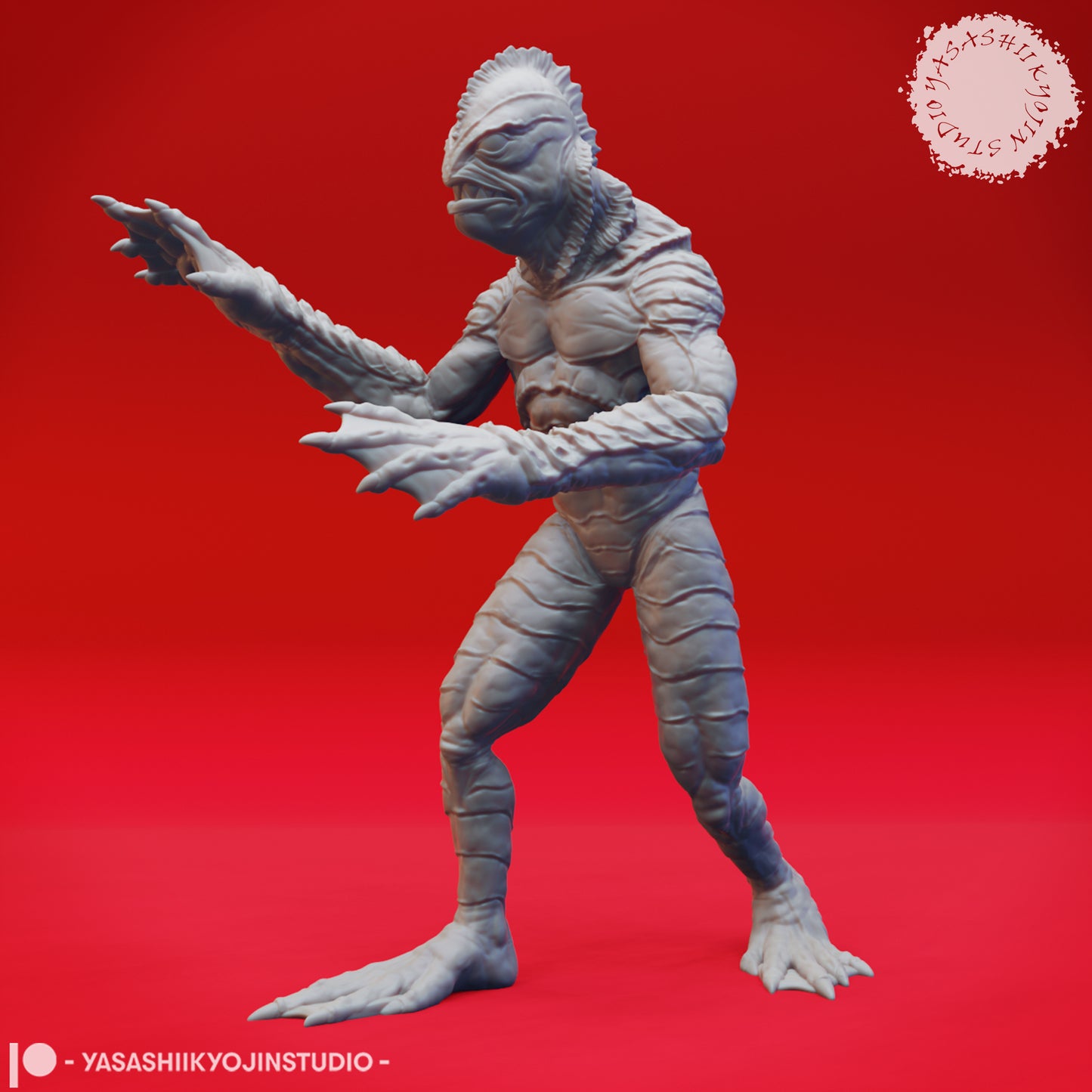 Gill-man - 3D Printed Mini for Tabletop Gaming, Dungeons and Dragons, Pathfinder, Kings of War and other RPG's