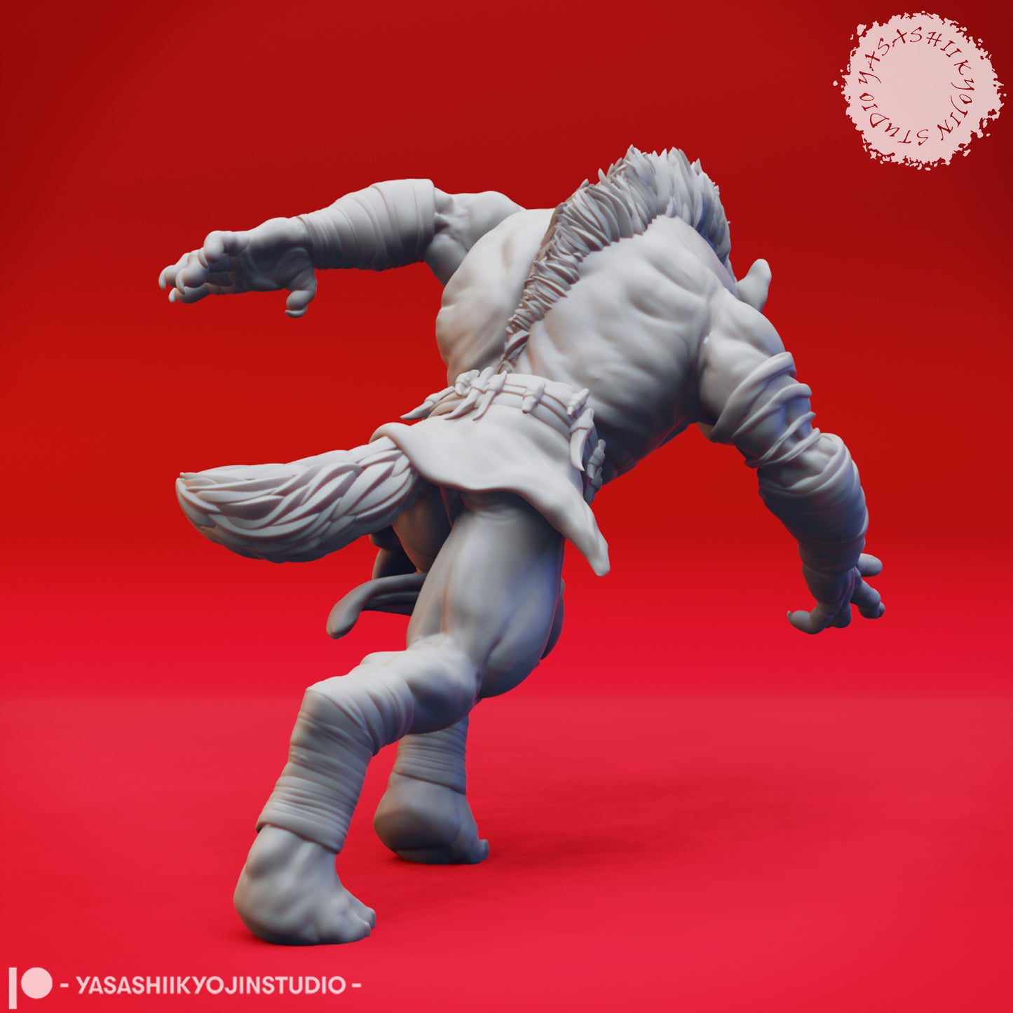 Gnoll - Charging - 3D Printed Mini for Tabletop Gaming, Dungeons and Dragons, Pathfinder, Kings of War and other RPG's