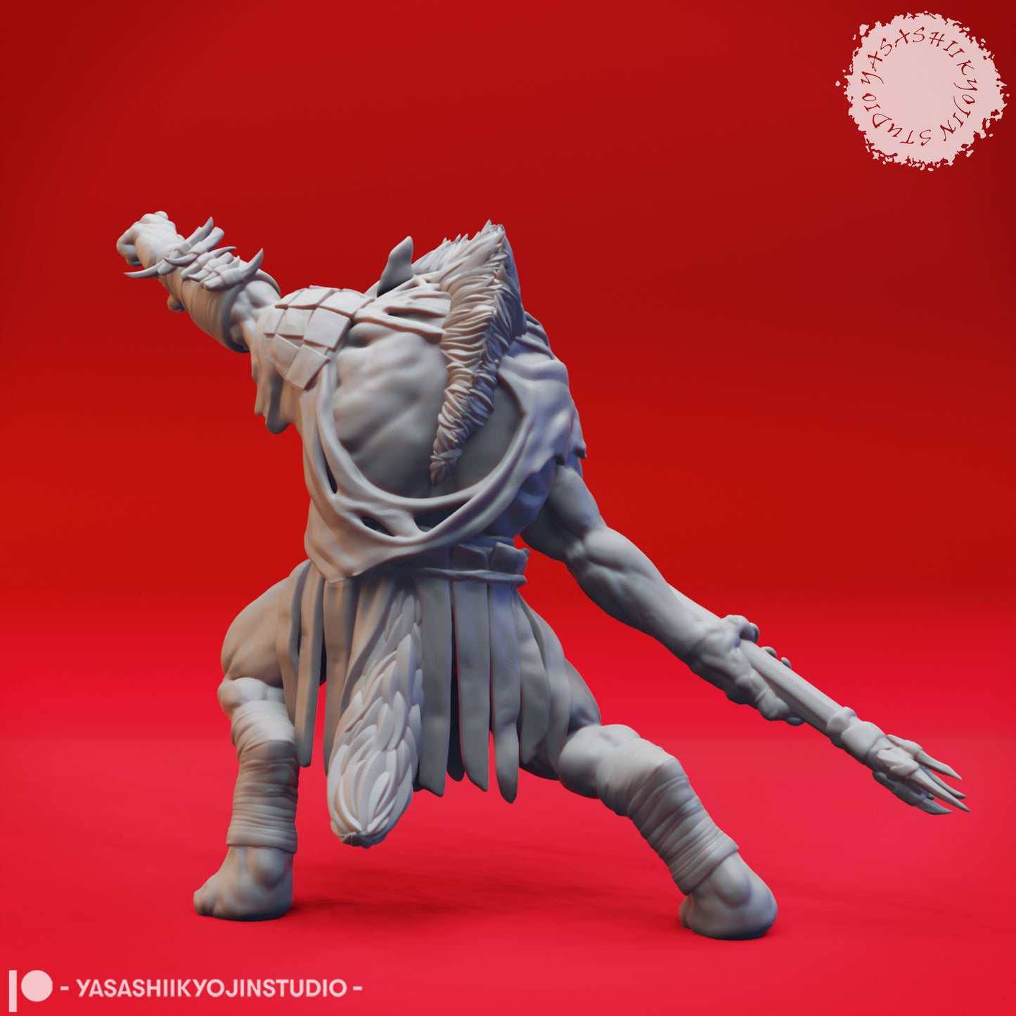 Gnoll - Spear - Tabletop Miniature (Pre-Supported STL)