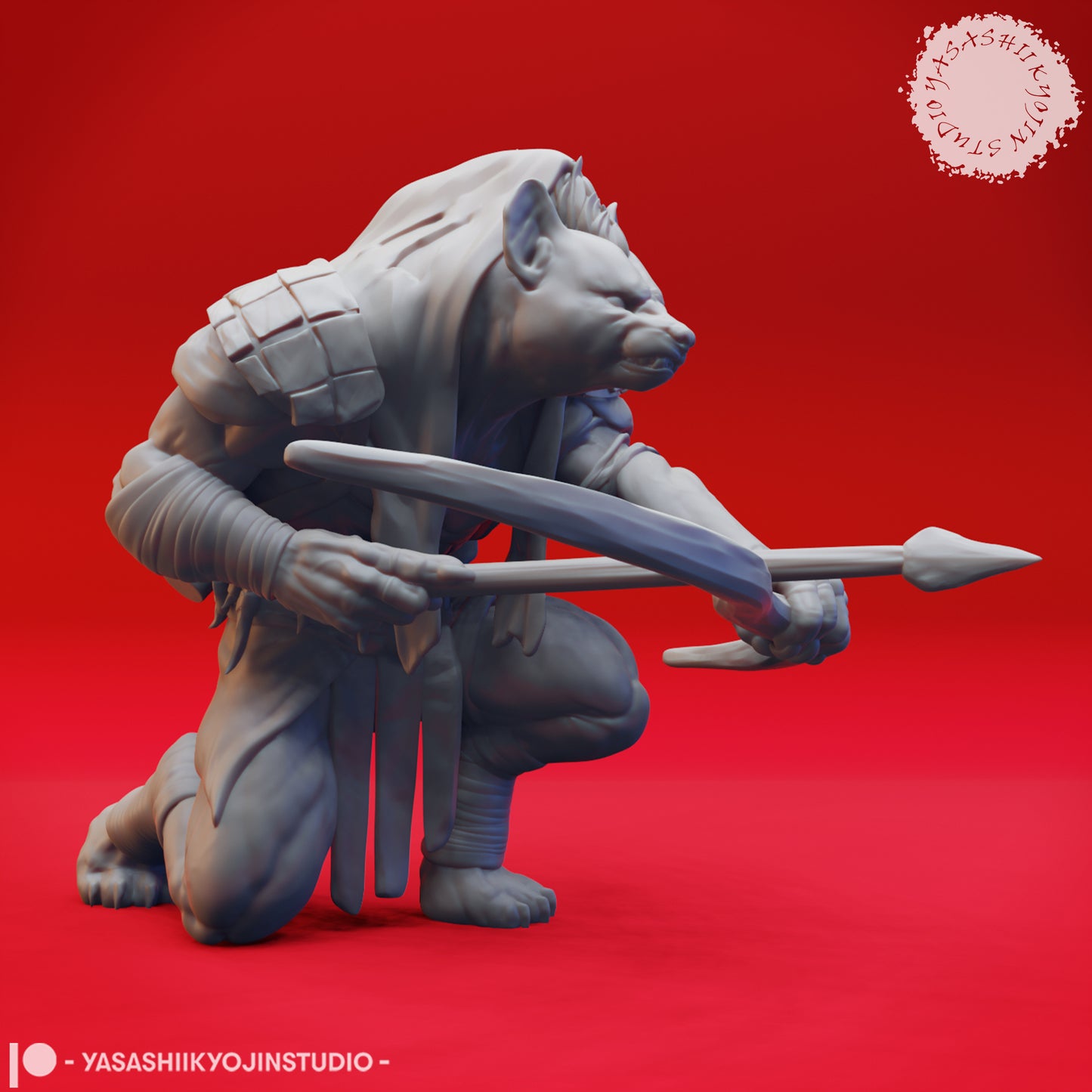 Gnoll - Archer - Tabletop Miniature (Pre-Supported STL)