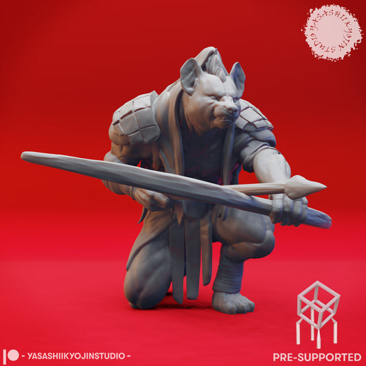 Gnoll - Archer - Tabletop Miniature (Pre-Supported STL)