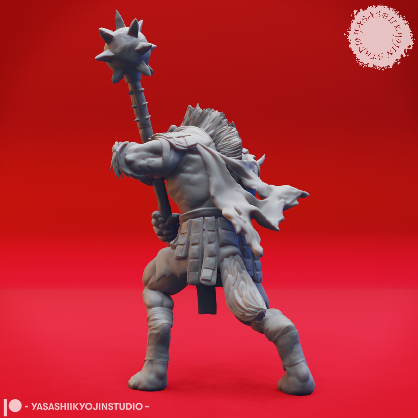 Gnoll - Warchief - 3D Printed Mini for Tabletop Gaming, Dungeons and Dragons, Pathfinder, Kings of War and other RPG's