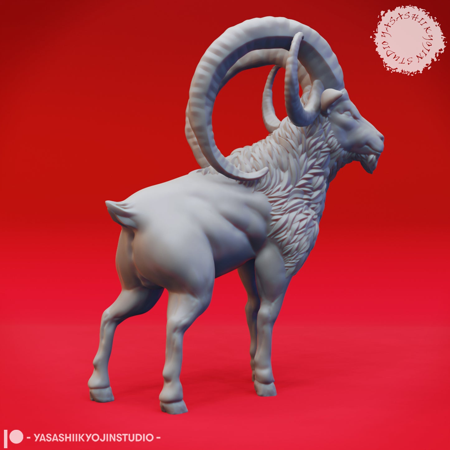 Giant Goat - Tabletop Miniature (Pre-Supported STL)