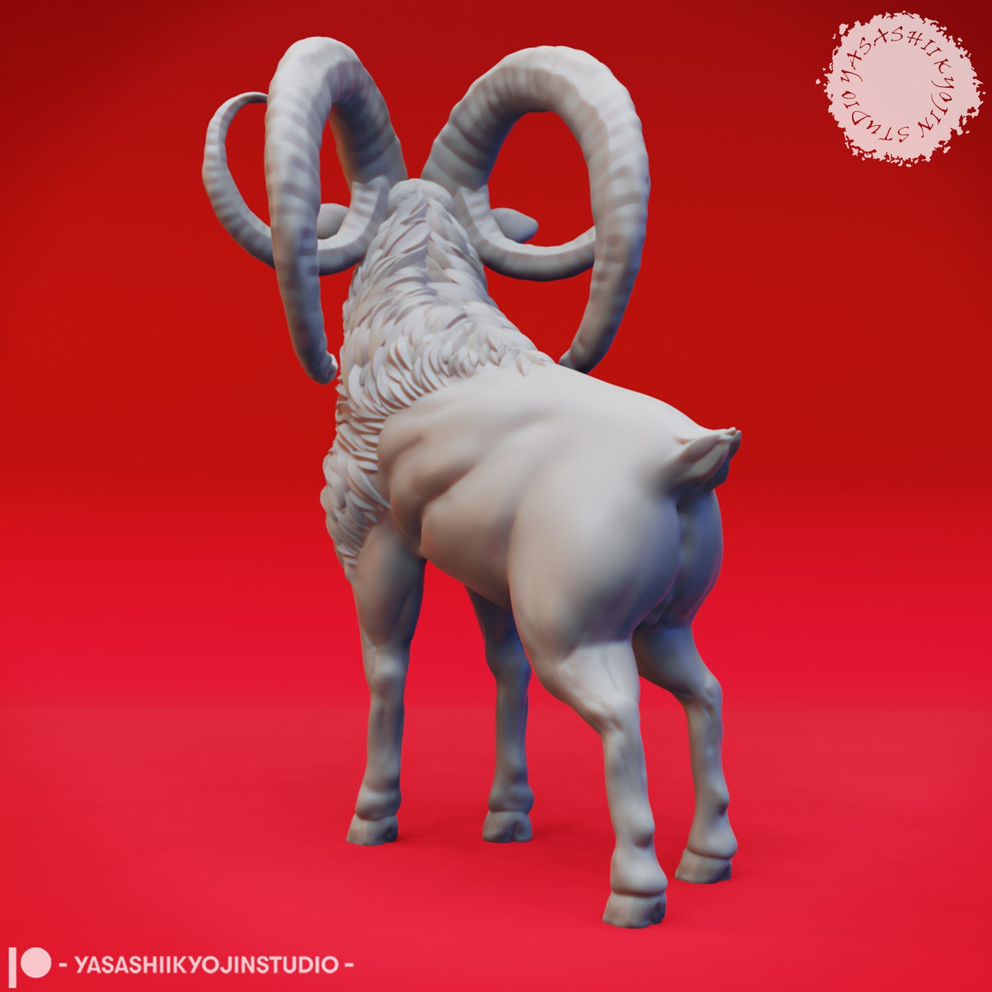 Giant Goat - Tabletop Miniature (Pre-Supported STL)