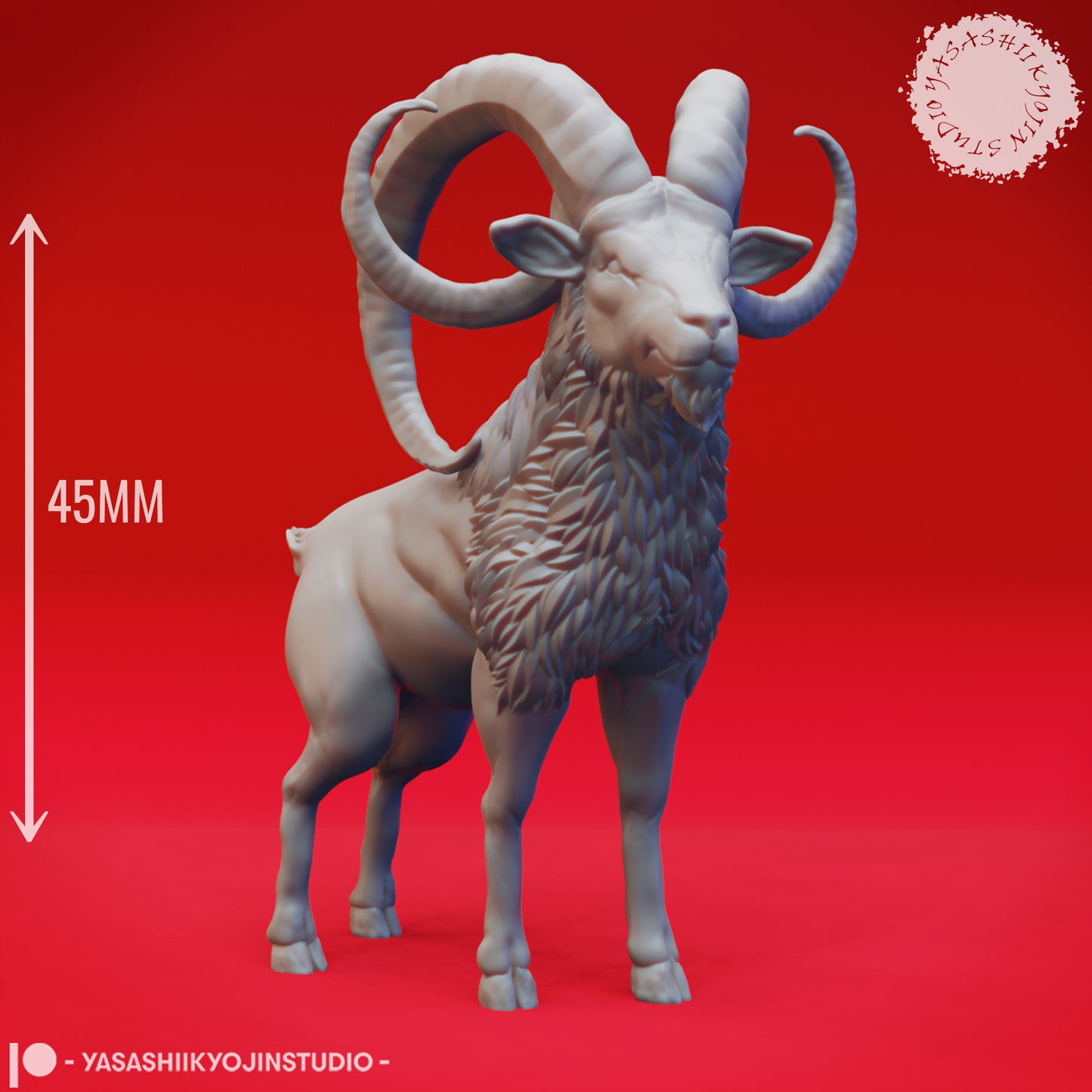 Giant Goat - Tabletop Miniature (Pre-Supported STL)