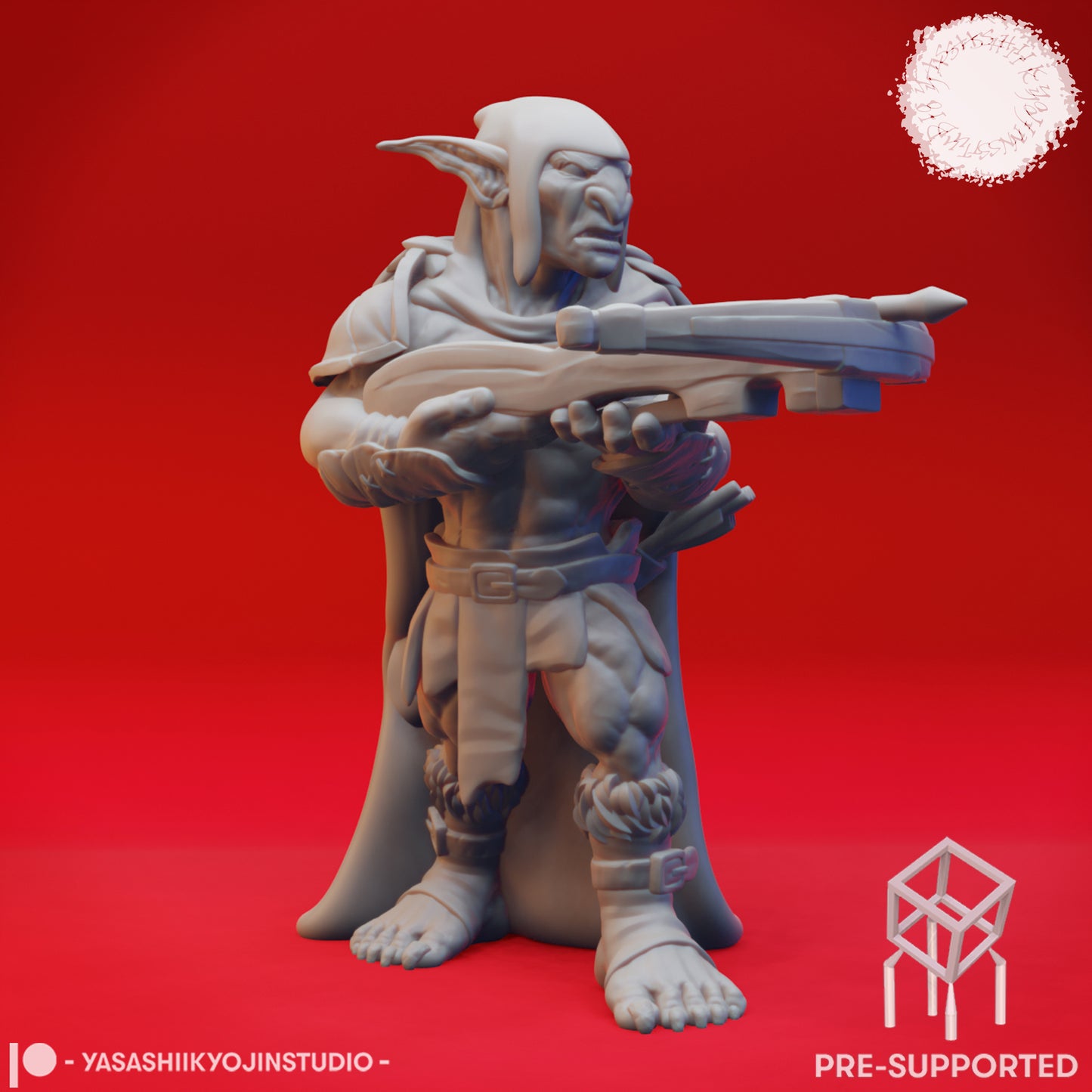 Goblin - Crossbow - Tabletop MIniature (Pre-Supported STL)