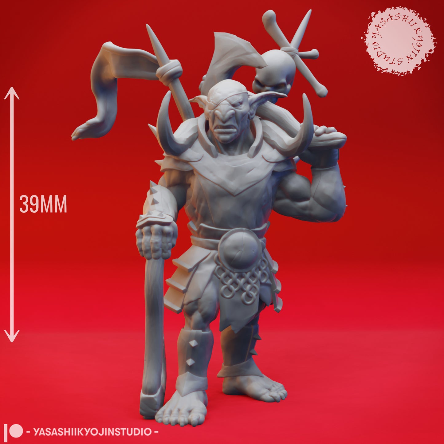 Goblin - Warchief - Tabletop MIniature (Pre-Supported STL)