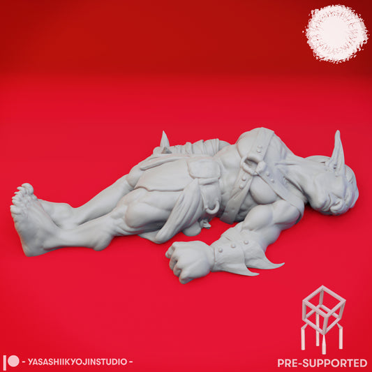 Goblin - Defeated - Tabletop MIniature (Pre-Supported STL)