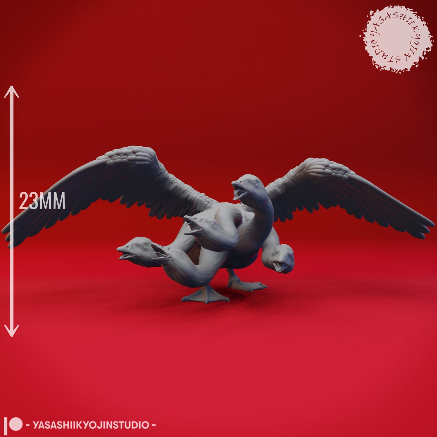 Goose Hydra - 5 Headed - Tabletop Miniature (Pre-Supported STL)