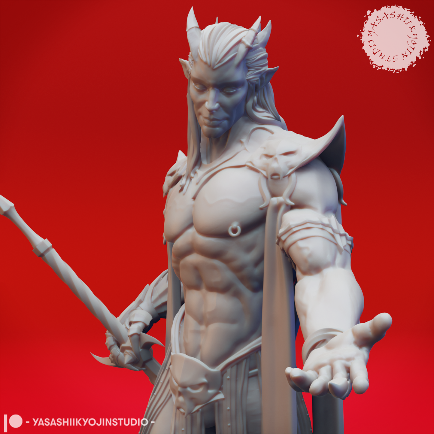 Graz'zt - Demon Prince of Pleasure - 3D Printed Mini for Tabletop Gaming, Dungeons and Dragons, Pathfinder, Kings of War and other RPG's