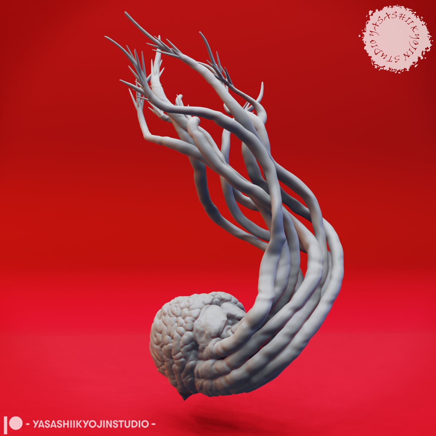 Grell - Diving - 3D Printed Mini for Tabletop Gaming, Dungeons and Dragons, Pathfinder, Kings of War and other RPG's