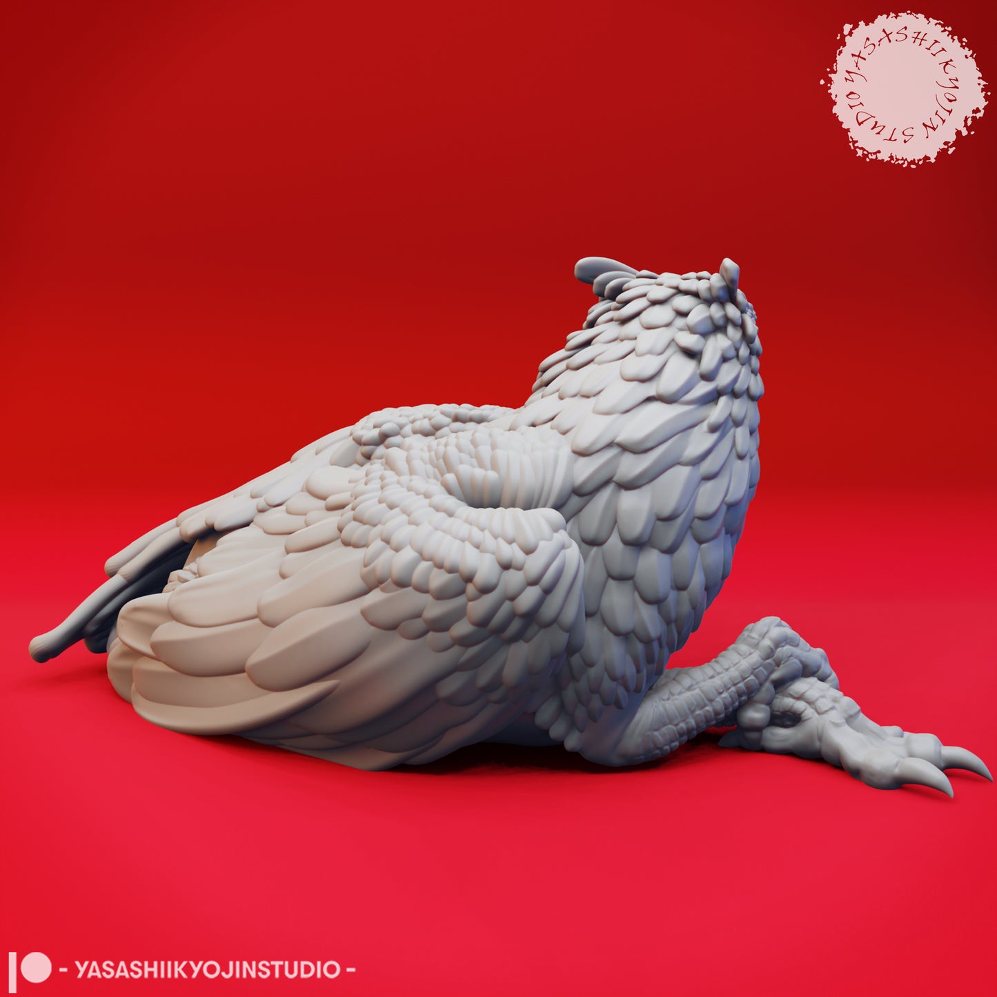 Griffin - Laying - 3D Printed Mini for Tabletop Gaming, Dungeons and Dragons, Pathfinder, Kings of War and other RPG's
