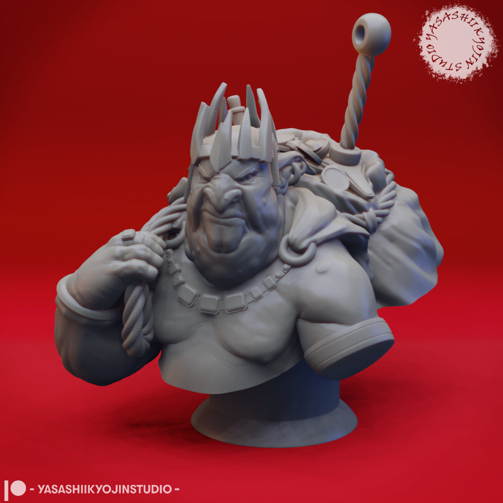 Goblin King - Bust - 3D Printed Bust for Tabletop Gaming, Dungeons and Dragons, Pathfinder, Kings of War and other RPG's