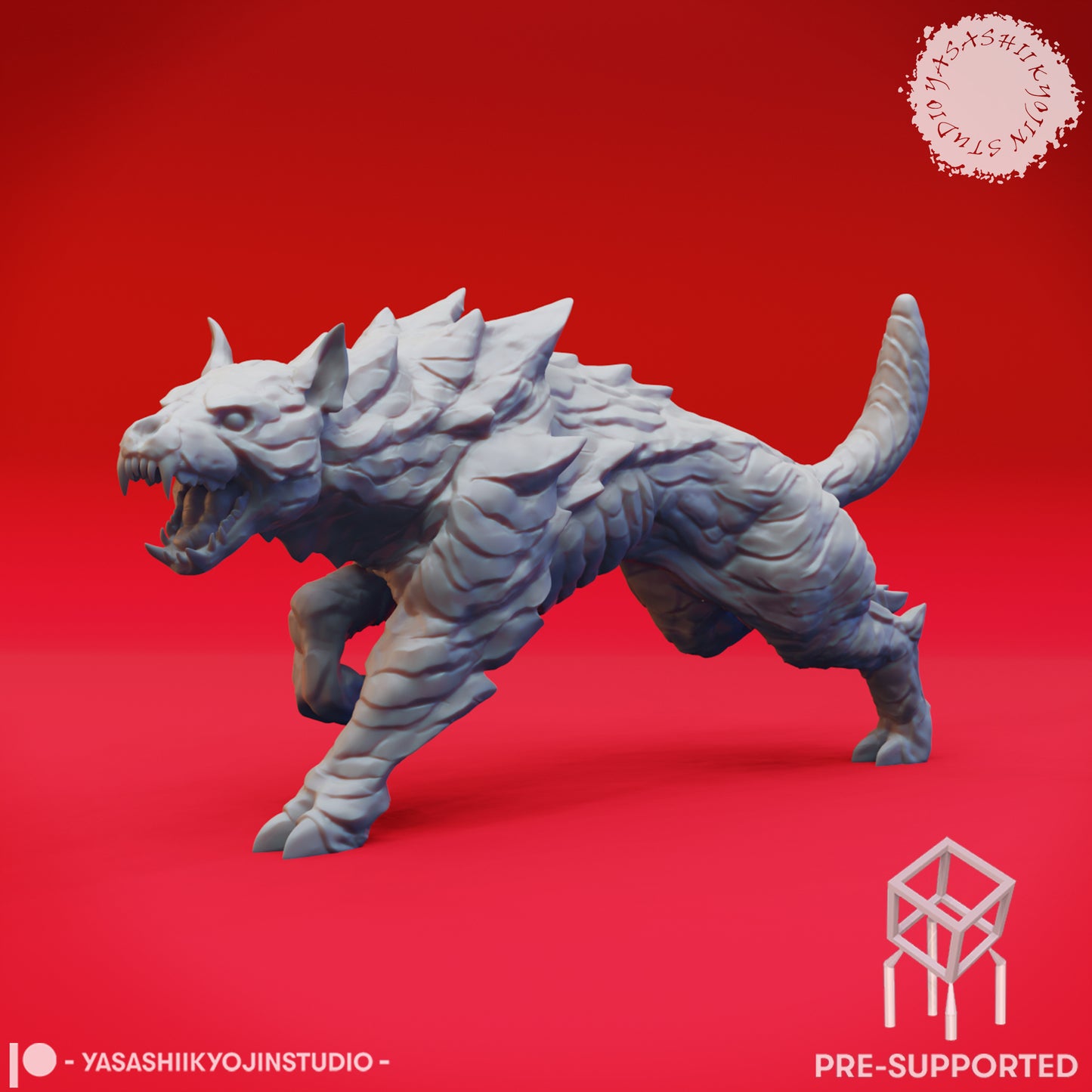 Hellhound - Running - Tabletop Miniature (Pre-Supported STL)