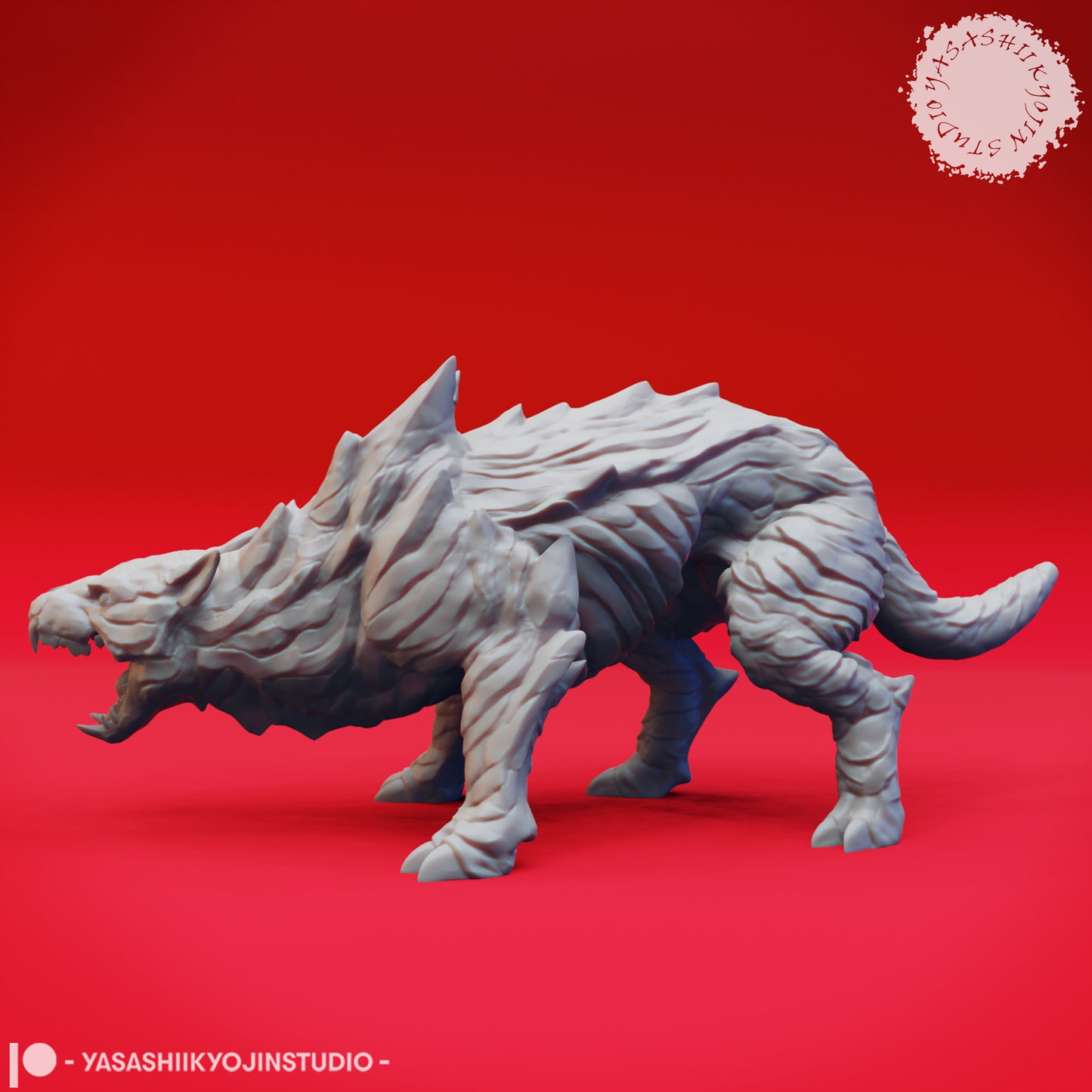 Hellhound - Growling - Tabletop Miniature (Pre-Supported STL)