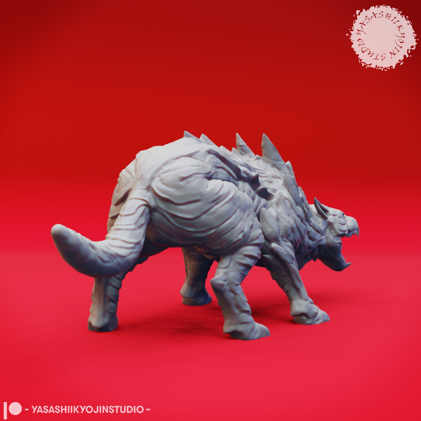 Hellhound - Growling - Tabletop Miniature (Pre-Supported STL)