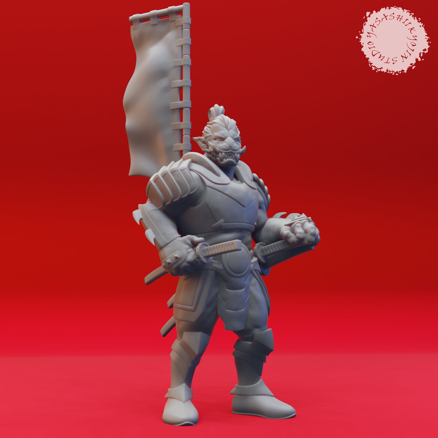 Hobgoblin - Captain - 3D Printed Mini for Tabletop Gaming, Dungeons and Dragons, Pathfinder, Kings of War and other RPG's