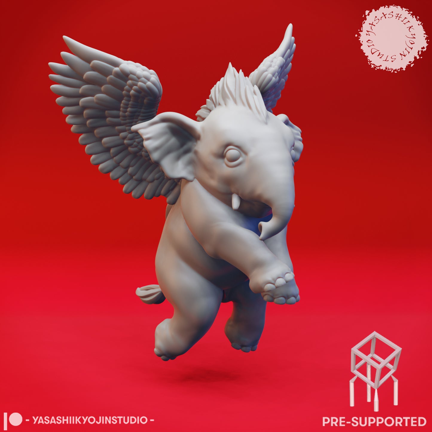 Hollyphant - Floating - Tabletop Miniature (Pre-Supported STL)